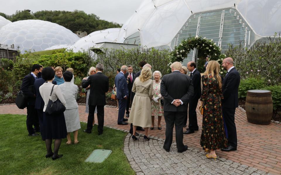 Queen Elizabeth and G7 leaders at the Eden Project in Cornwall - JACK HILL 