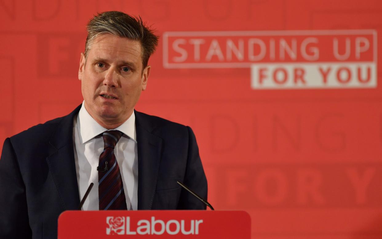 Labour's Shadow Secretary of State for Brexit, Keir Starmer, delivered a speech on the Labour Party's Brexit policy on Tueday - AFP or licensors