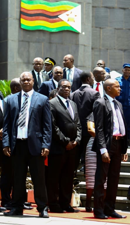 Emmerson Mnangagwa, seen here in Harare earlier in the year, has been one of Mugabe's closest allies