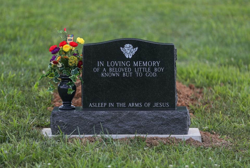 The unknown child whose body was discovered in a suitcase in rural Washington County has a donated headstone. He has since been identified as Cairo Ammar Jordan.