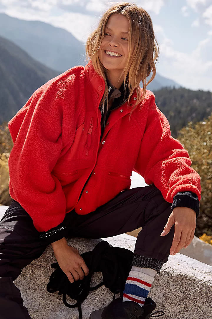 Hit The Slopes Fleece Jacket. Image via Free People.