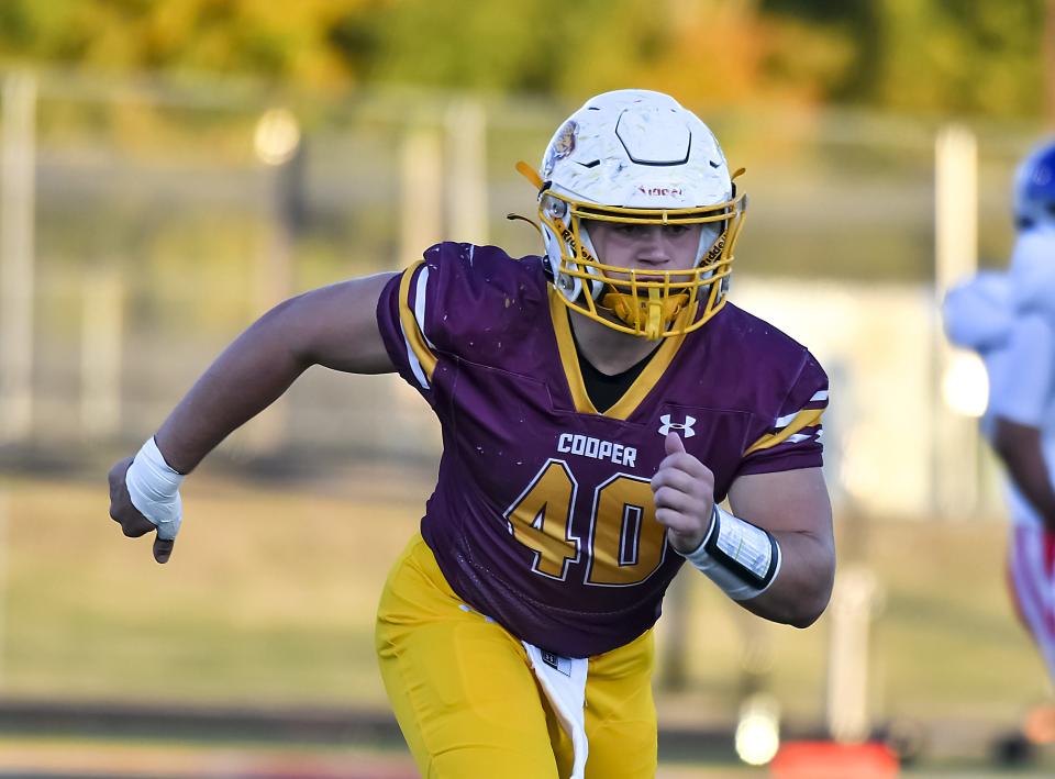 Cooper linebacker Jack Lonaker was second in Class 5A in tackles in 2022.