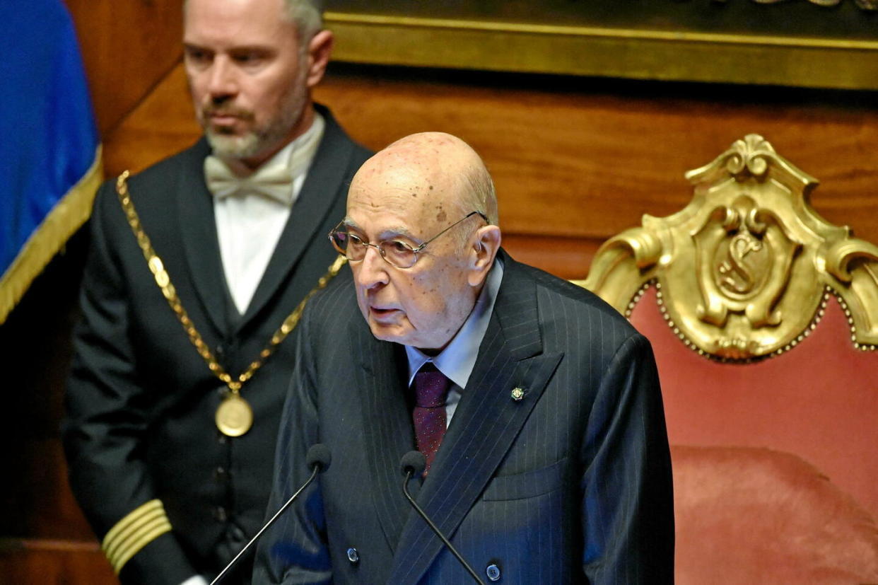 Giorgio Napolitano a quitté la présidence en janvier 2015, à 89 ans.    - Credit:ANDREAS SOLARO / AFP