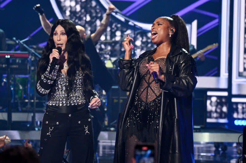 Cher and Jennifer Hudson perform onstage at the 2024 iHeartRadio Music Awards held at the Dolby Theatre on April 1, 2024 in Los Angeles, California.