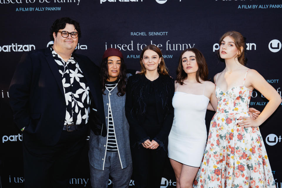 Caleb Hearon, Sabrina Jalees, Ally Pankiw, Rachel Sennott and Olga Petsa at the premiere of 'I Used To Be Funny'