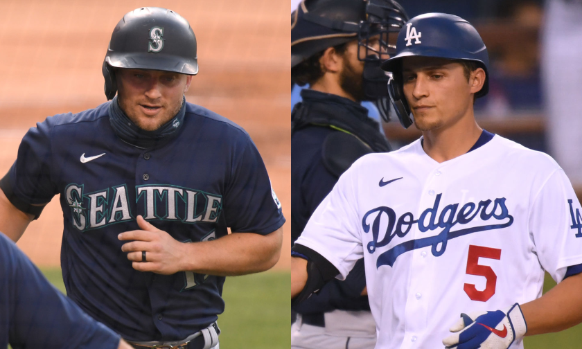 Kyle Seager of the Seattle Mariners (left) and Corey Seager of the Los Angeles Dodgers.