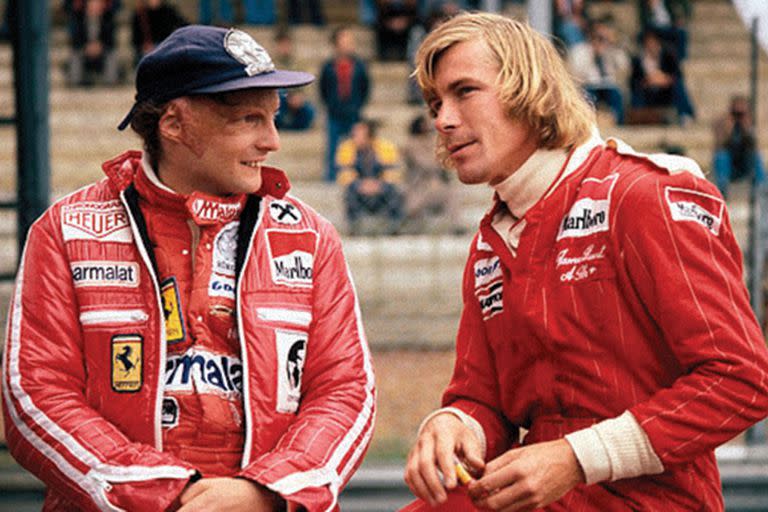 Los verdaderos Niki Lauda y James Hunt