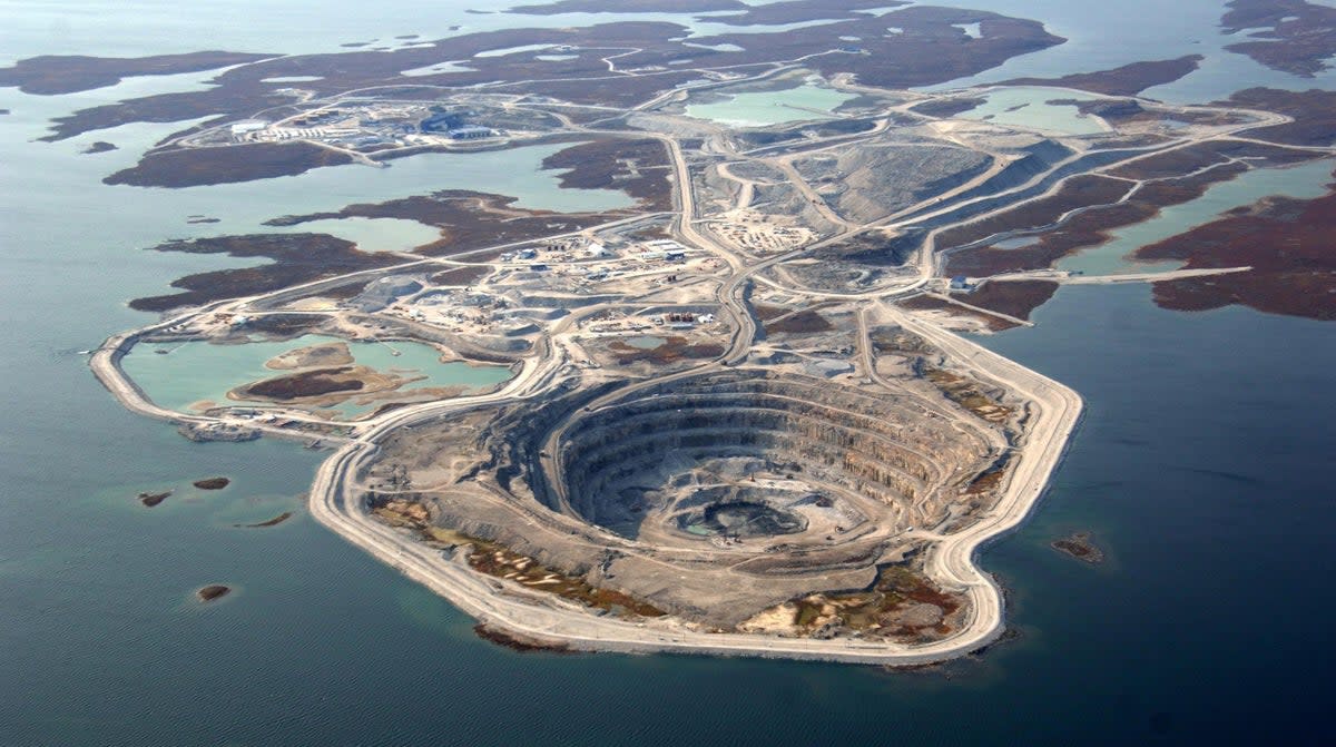 Rio Tinto’s Diavik diamond mine in Canada (Newscast/PA) (PA Media)