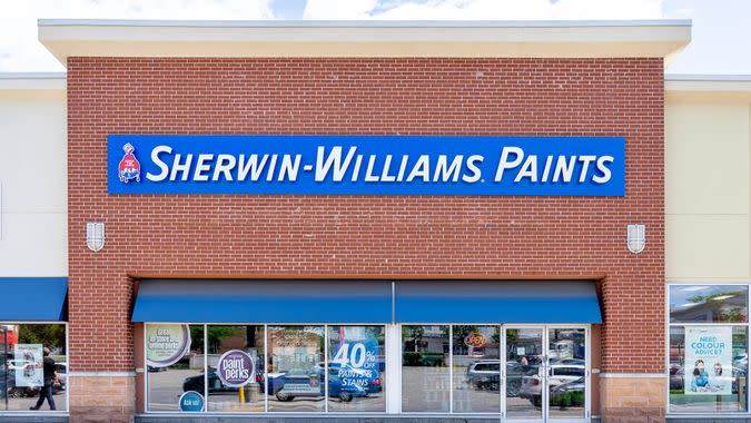Toronto, Canada - June 22, 2019: Sherwin-Williams Paint Store storefront in Toronto.