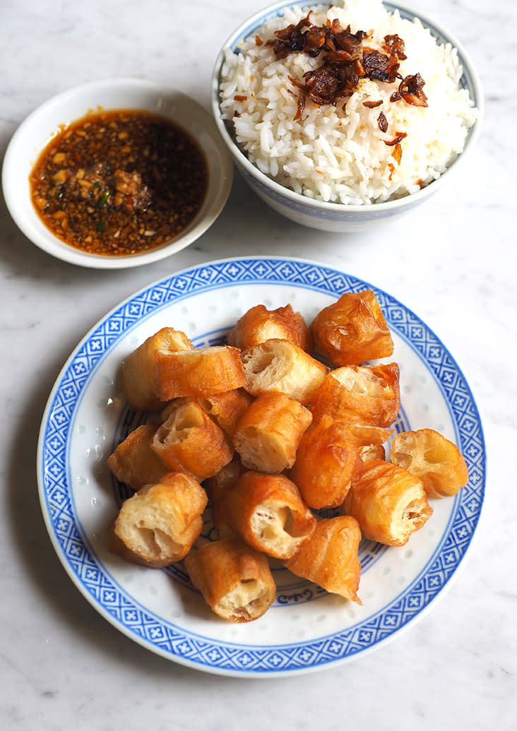 You can add 'you tiao' and rice to your order too