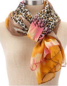 charlotte russe tie-dye leopard print scarf