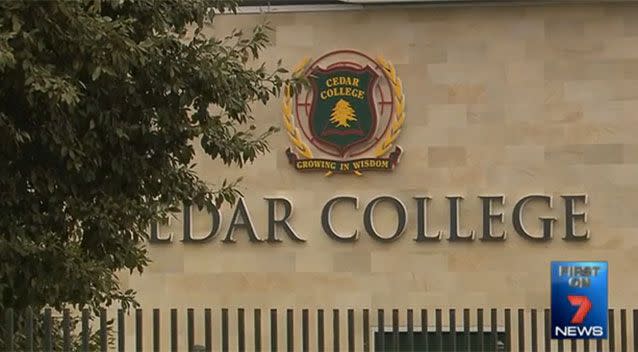 Cedar College. Source: 7News