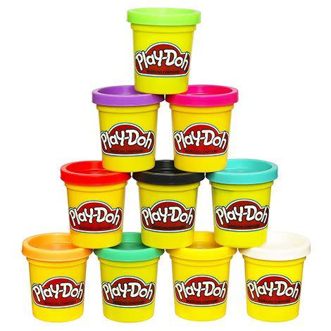 <p><strong>Play-Doh</strong></p><p>amazon.com</p><p><strong>$5.99</strong></p><p>Here's a parent tip: Even if you buy this set, you don't have to give a toddler all 10 colors at once. (You know what that means: Everything turns brown.) Instead, give a few, and then refresh with some you've stashed away once it dries out. <strong>Kids actually strengthen the muscles in their hands</strong> when they work with Play-Doh, especially if they pinch or roll it, so it's good for their fine motor coordination. <em>Ages 2+</em></p>