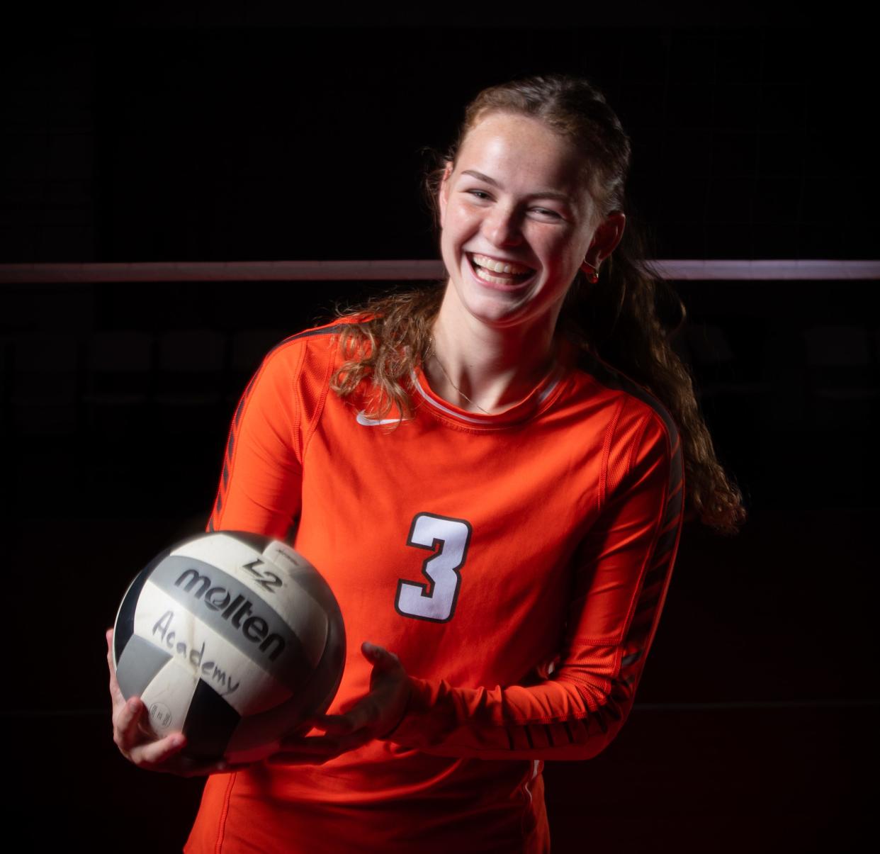 Kennedy Cherry from Hamilton Heights High School is photographed for the 2024 IndyStar Girls Volleyball Super Team on Tuesday, August. 6, 2024, at The Academy Volleyball Club in Indianapolis.