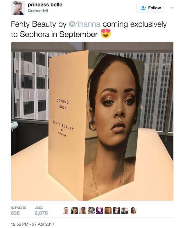 All signs are pointing towards Rihanna's new makeup line Fenty Beauty launching in just a couple months.