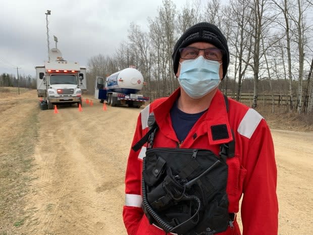 Brian Cornforth, Parkland County fire chief, expects to have the fire contained by Friday night but says crews will likely be on scene for up to two weeks to monitor smouldering areas. 