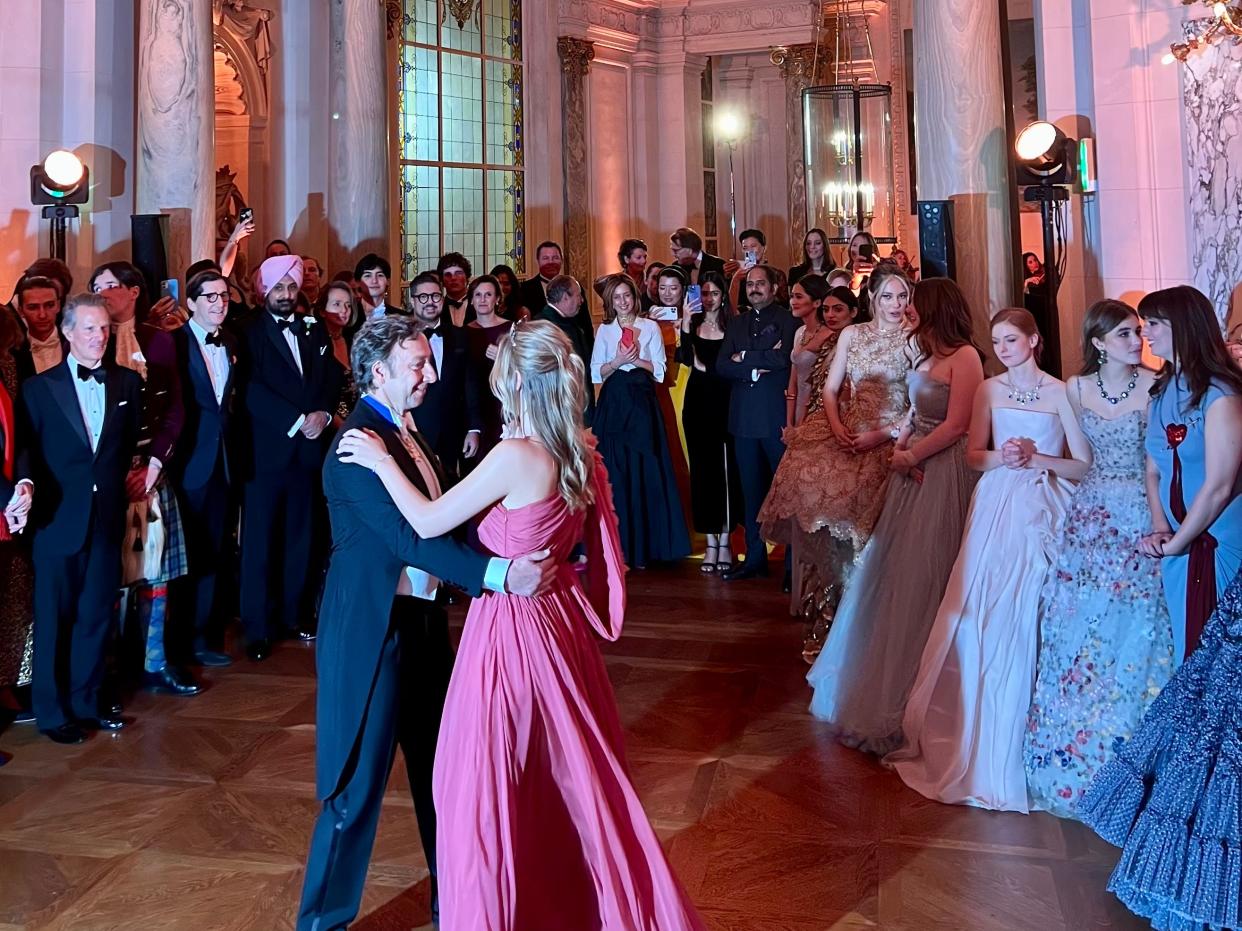 A father and daughter dance takes place.