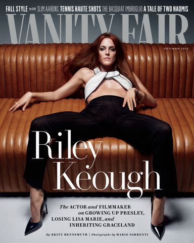 <p>Mario Sorrenti/Vanity Fair</p> Keough confirms the arrival of her daughter via surrogate in the latest issue