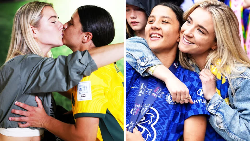 Pictured here, football stars Sam Kerr and Kristie Mewis.