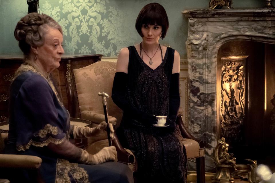 Maggie Smith (left) stars as Violet Crawley and Michelle Dockery as Lady Mary in the 2019 movie Downton Abbey. | Jaap Buitendijk—Focus Features