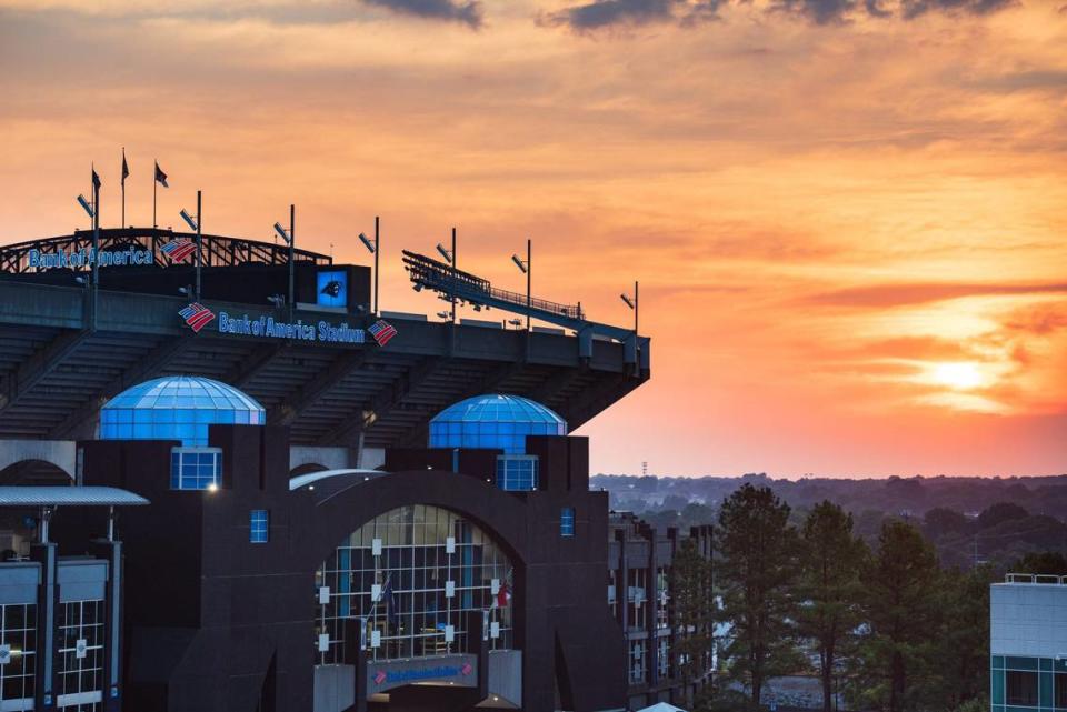 The Bank of America stadium, home of the Carolina Panthers, is seen on Tuesday, June 18, 2024.