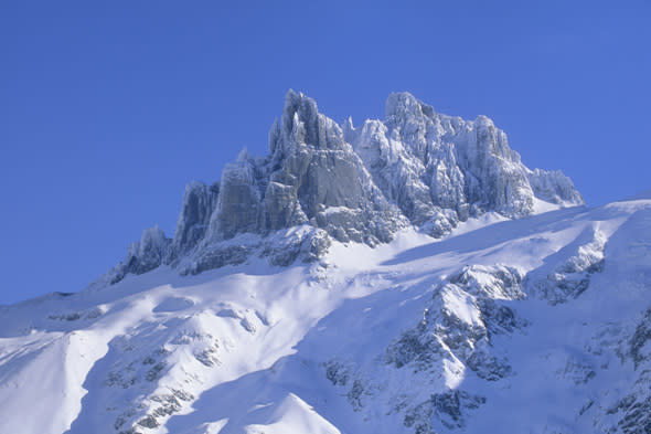 Mandatory Credit: Photo by Image Broker/REX (1891668a) Snow covered mountain, swiss alps, Engelberg, Obwalden, Switzerland VARIOUS