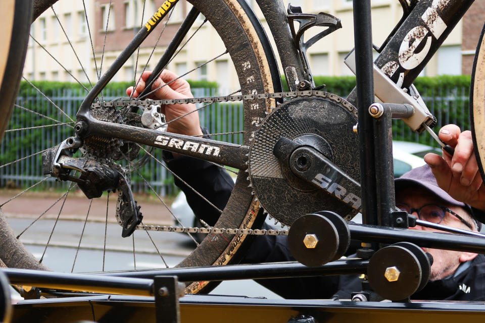 Wout van Aert's 1x drivetrain from Paris-Roubaix 2023