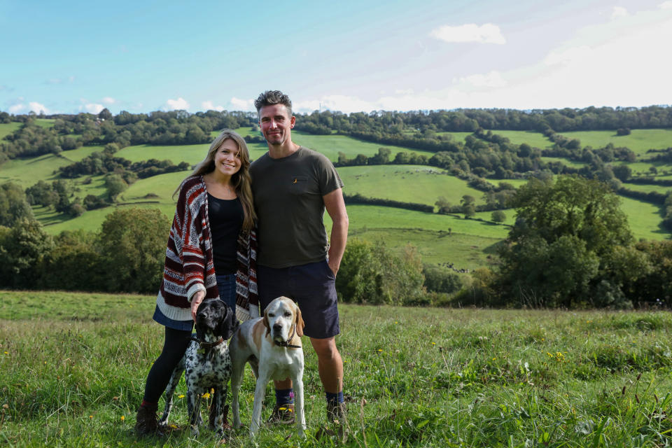 Jen and Tom have a family caravan in a beautiful location. They want to turn it into a Unique B&B. (BBC/Plimsoll Productions)