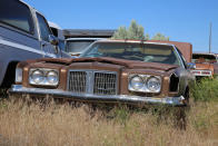 <p>The Bonneville’s reign as Pontiac’s flagship car ended in 1971, when the Grand Ville arrived on the scene. It was big and brash, and well received, and this 1973 example is one of 90,172 built that year.</p><p>However, the oil crisis of late 1973 had a detrimental effect on the demand for gas-guzzlers, and in 1974 less than half that number of Grand Villes found buyers.</p>