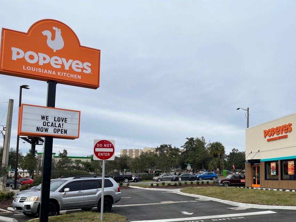 The newly rebuilt Popeyes at 1713 S. Pine Ave., Ocala