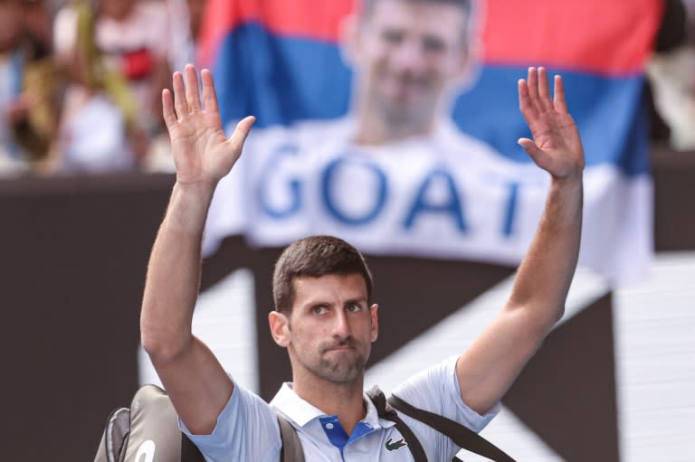 Novak Djokovic lors du dernier Open d'Australie, le 26 janvier 2024 à Melbourne (Martin KEEP)