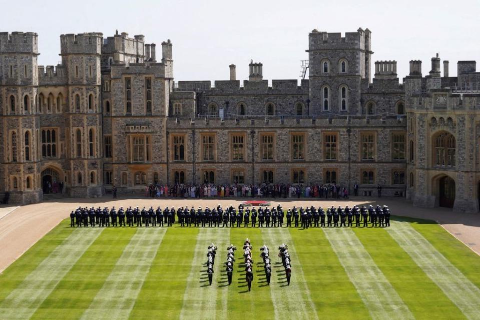 Windsor Castle with ceremony 