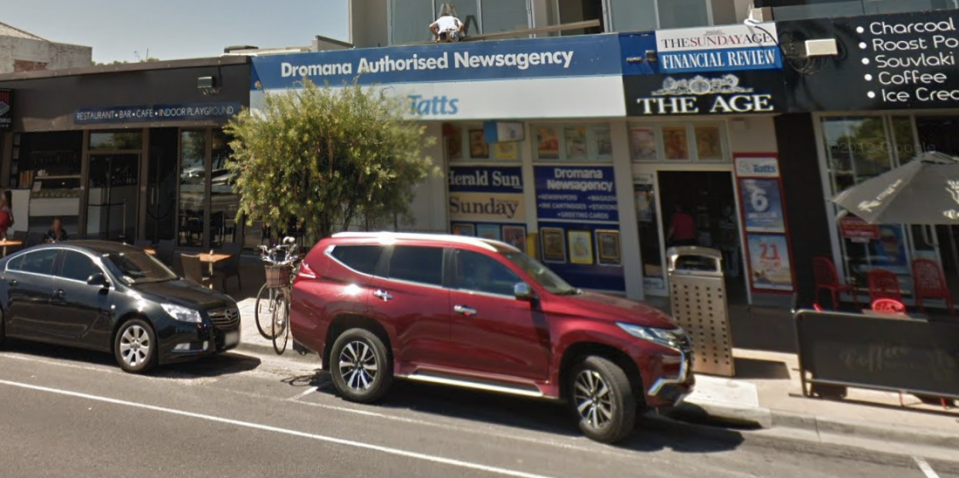 Pictured is the Dromana Authorised Newsagency, about 75km from Melbourne's CBD. 