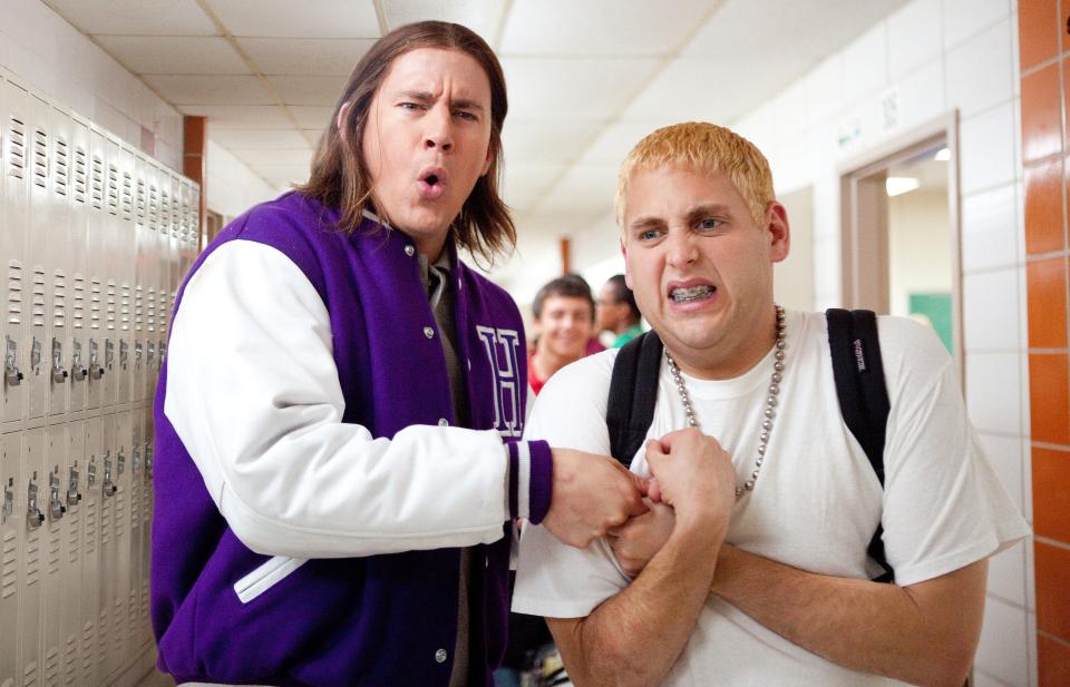 Channing Tatum (left) and Jonah Hill are cops who go undercover as high school kids in "21 Jump Street."