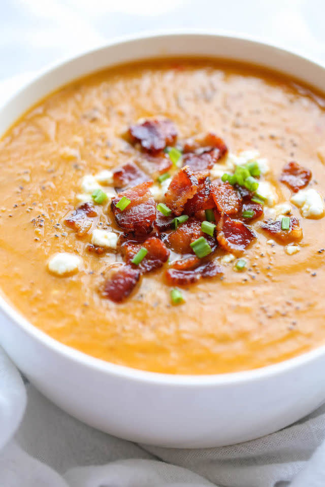 Roasted Butternut Squash and Bacon Soup