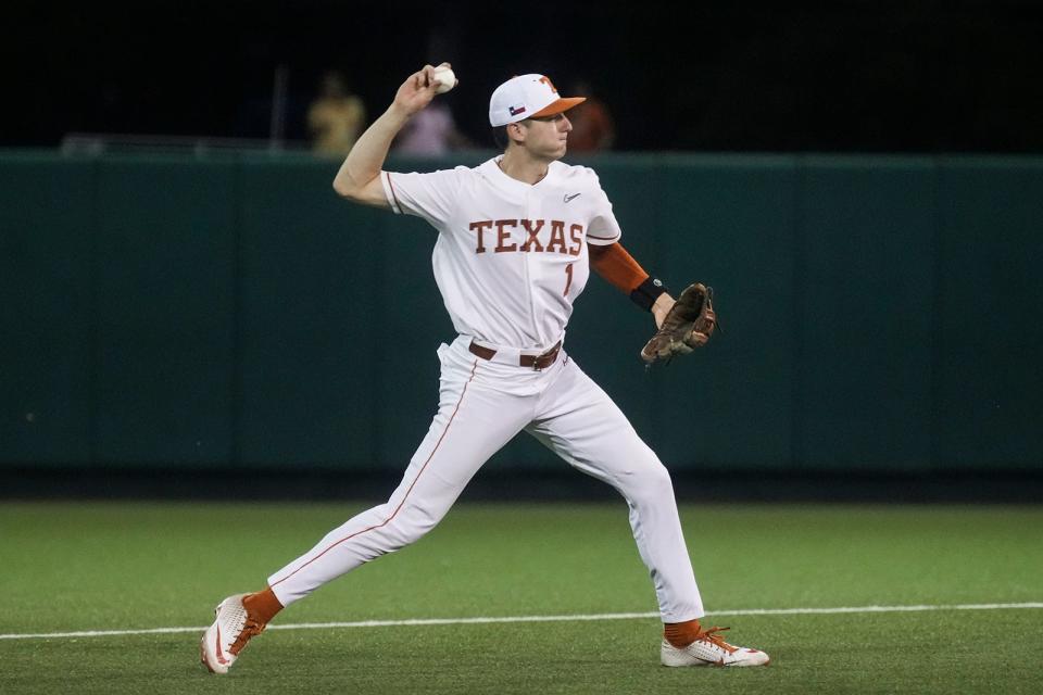 Texas shortstop Jalin Flores has settled into his starting position this season and not only leads the team in home runs, including two grand slams, but also has been perfect on defense. The 24th-ranked Longhorns open Big 12 play this weekend at Texas Tech.