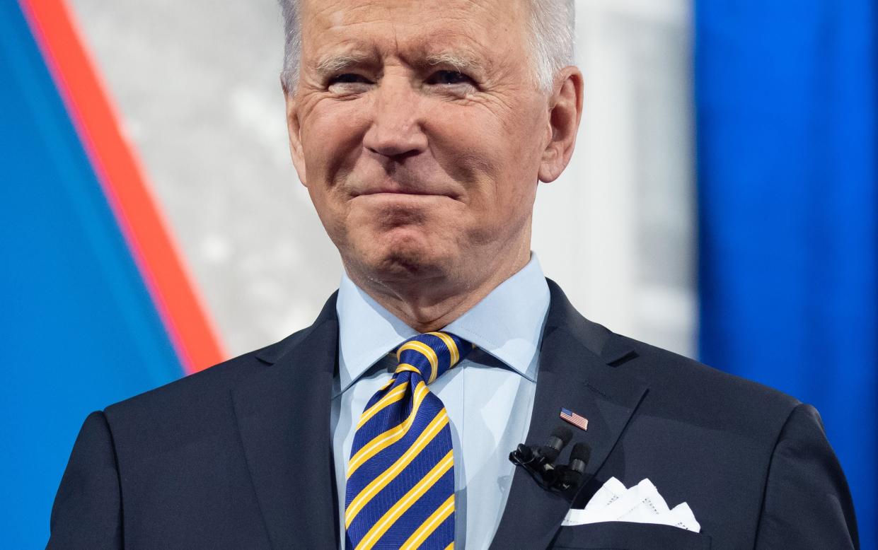 <p>Biden says he’s ‘tired’ of talking about Trump and says he is only president not to call him</p> (Photo by SAUL LOEB/AFP via Getty Images)