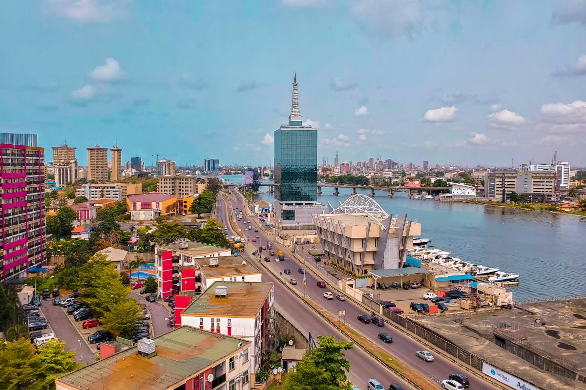aerial view of Lekki Phase 1, Lagos, Nigeria during the daytime
