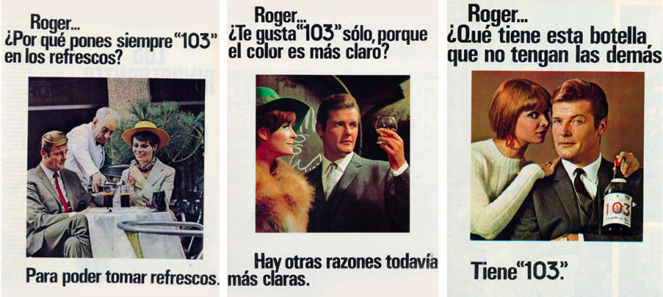 Así eran los anuncios de la marca protagonizados por Roger Moore. Imagen via Brandy 103