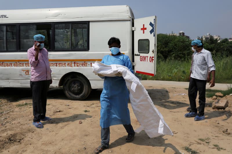 FILE PHOTO: Outbreak of the coronavirus disease (COVID-19) in New Delhi