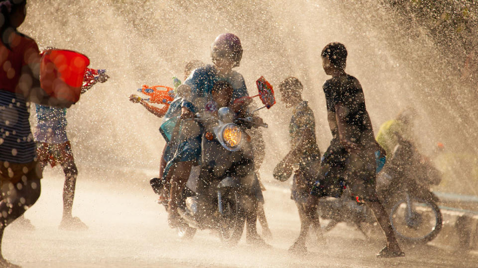 Water Battle (Songkran Festival in Chanthaburi)