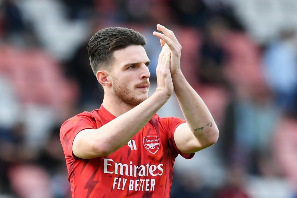 Delcan Rice has brought Arsenal closer to Manchester City’s level (Arsenal FC via Getty Images)