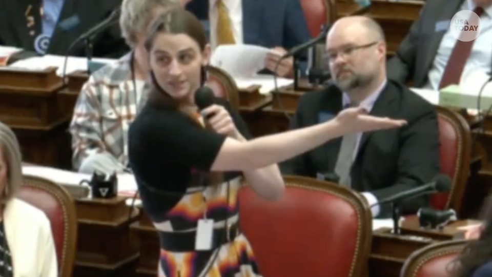 Transgender Montana Rep. Zooey Zephyr was  silenced by Republican lawmakers on April 24, 2023, after they demanded she apologize for saying there would be “blood on your hands” if they voted for a bill to ban gender-affirming care for minors.