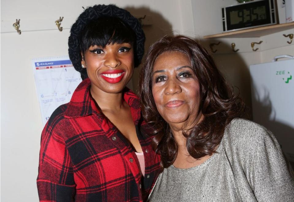 Jennifer Hudson and Aretha Franklin in December 2015