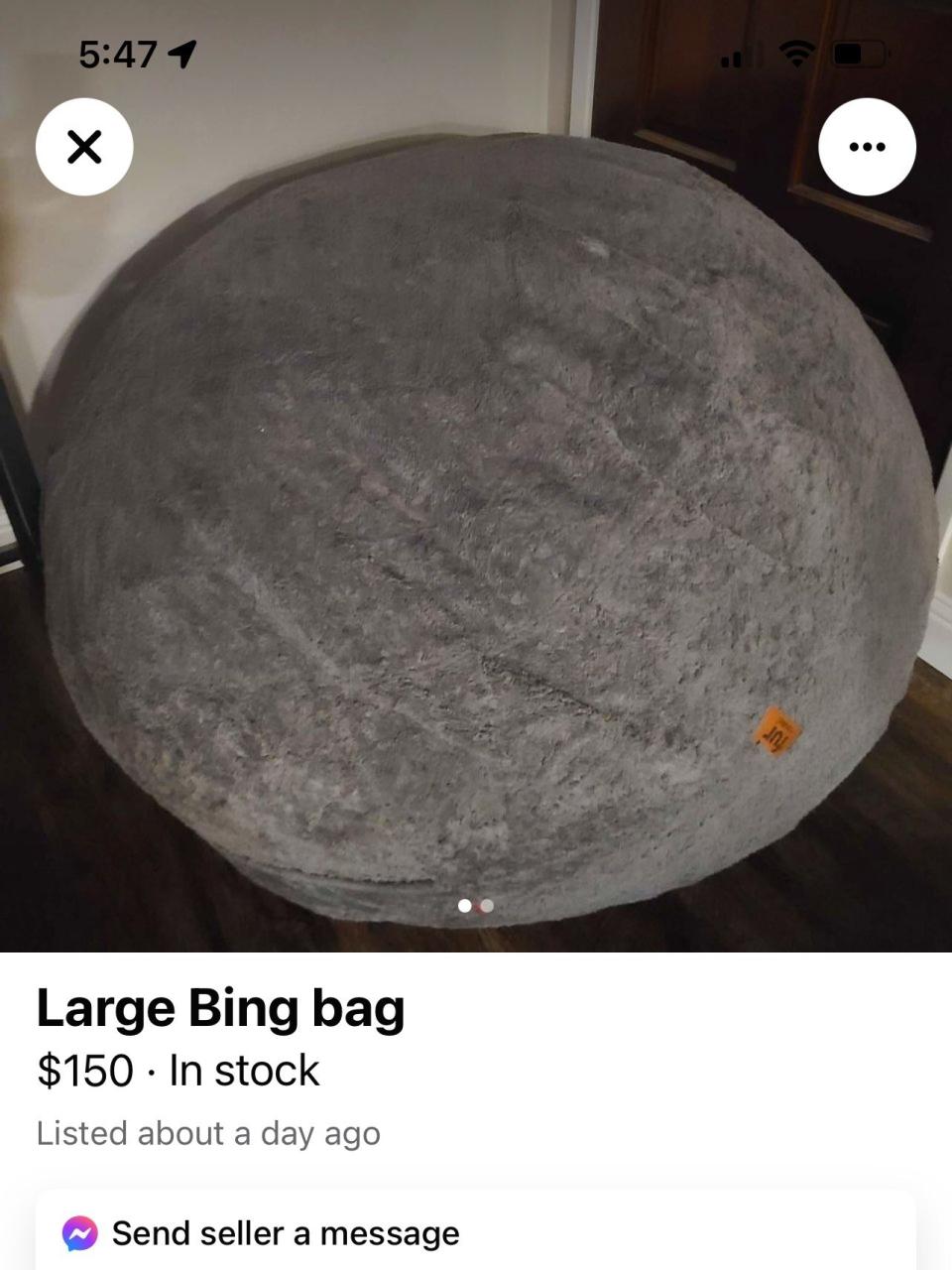 marketplace ad reading bing bags