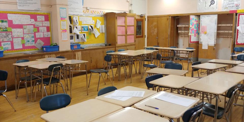 empty classroom nyc school