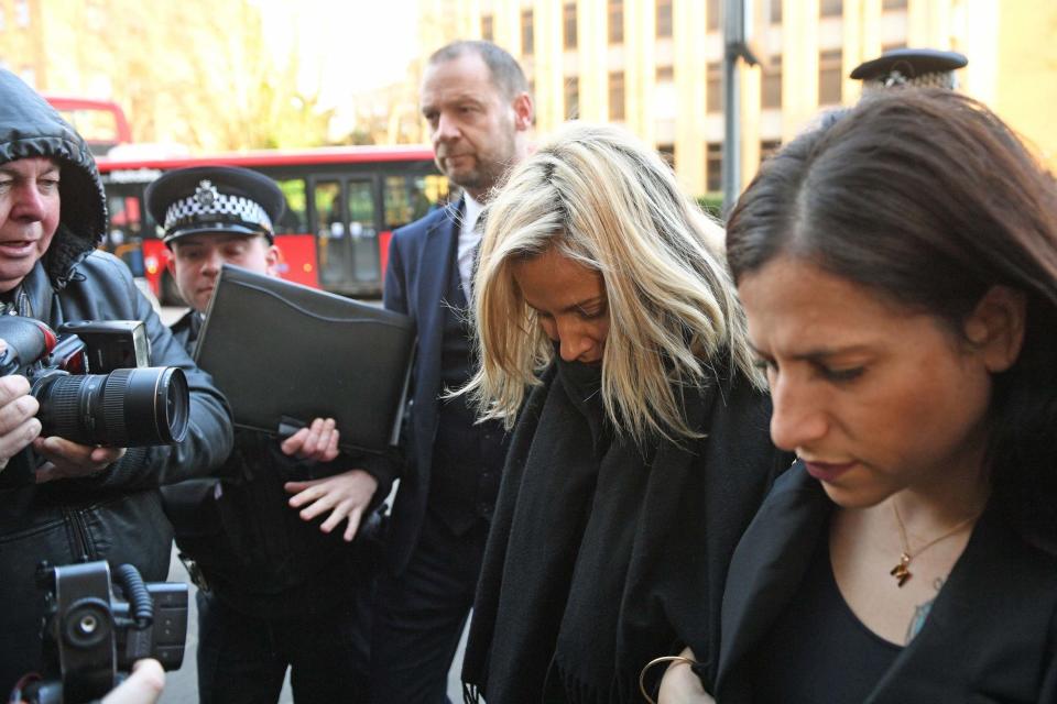 Caroline Flack arriving at Highbury Corner Magistrates' Court (PA)