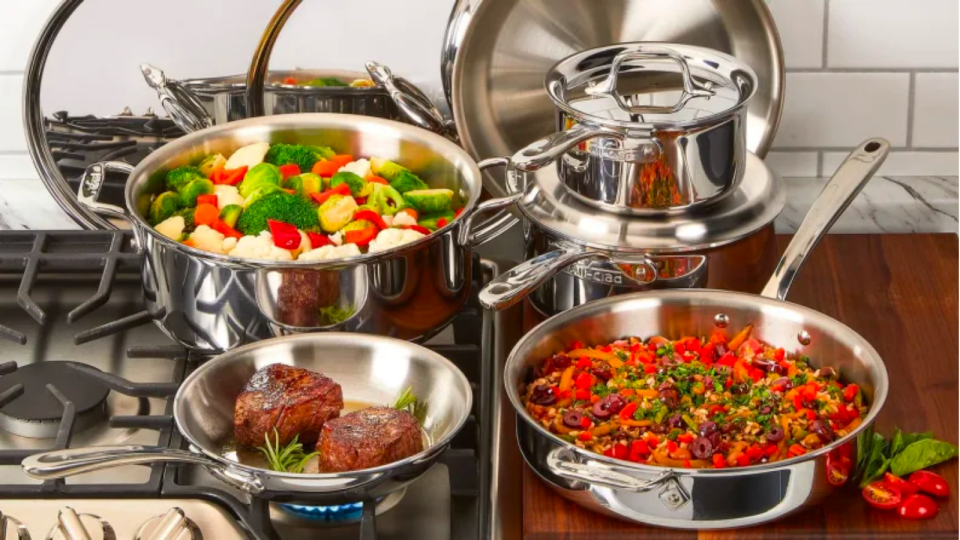 All-Clad pots are available in varying sizes for all kinds of essentials you need for cooking.
