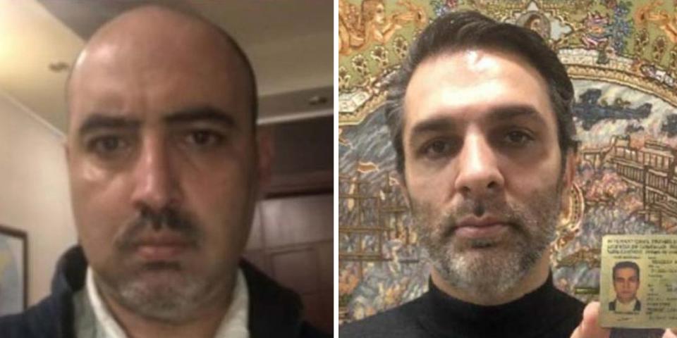 Composite Iran kidnap suspects Omid Noori Mahmoud Khazein