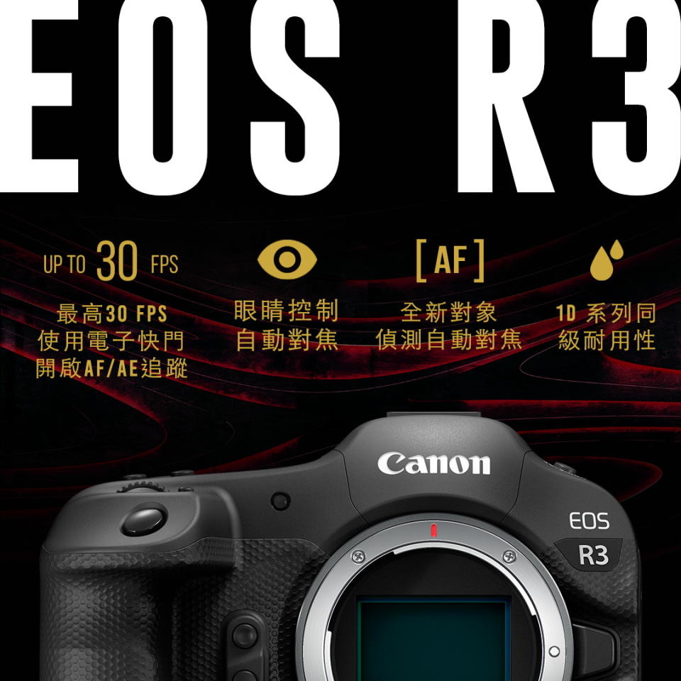 圖／首款眼球控制自動對焦，Canon開發EOS R3全片幅無反相機。